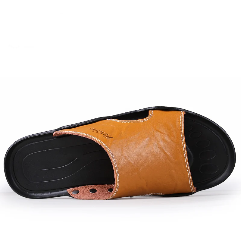 Шлепанцы ZPCAILT мужские летние однотонные повседневные пляжные тапочки из