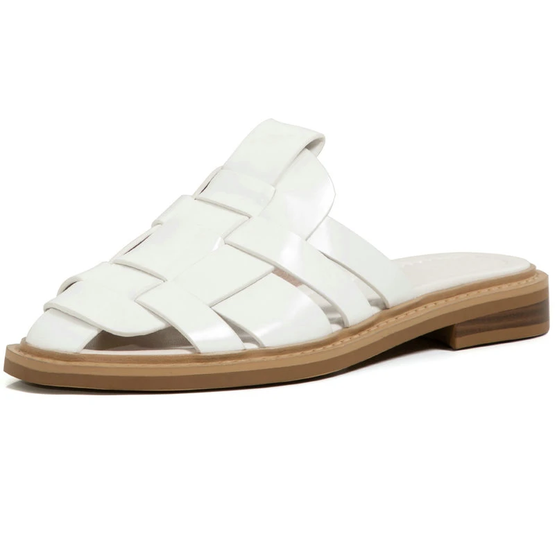 

Newest Women Mules slippers Genuine Leather Fashion Summer Low Heels Women Sandals 2021 Basic Causal Shoes Woman