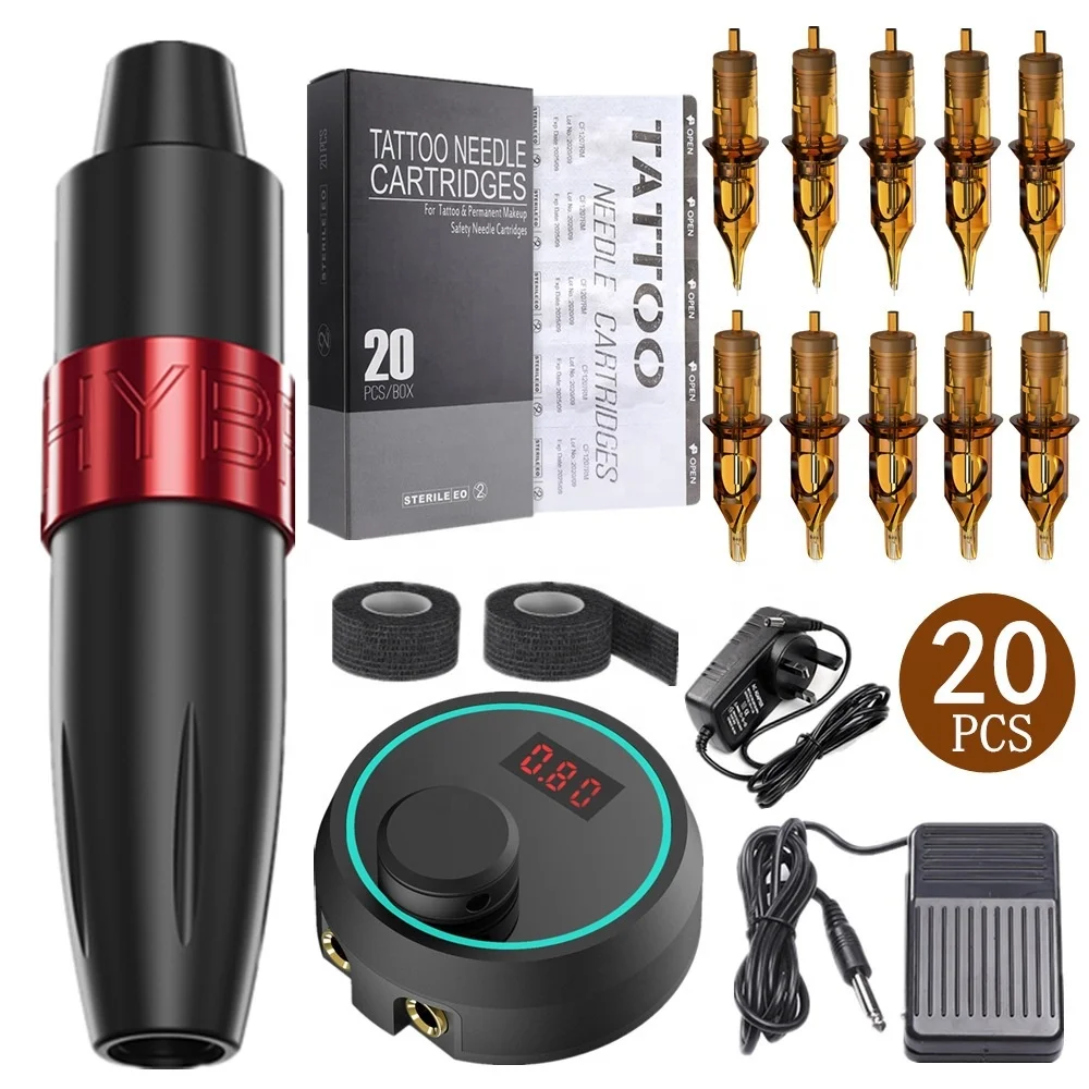 

Professional rotary tattoo machine needles gun accessories tool set tattoo power supplies Pen Gun Permanent Tattoo machine kit