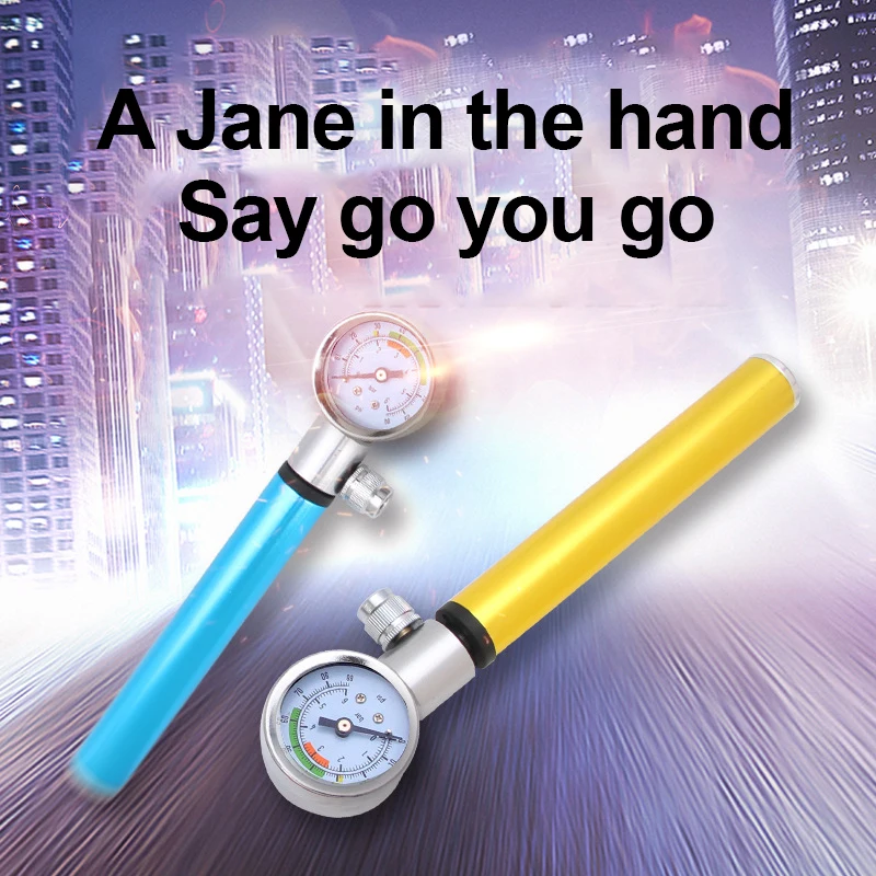 Мини велосипедный насос с манометром алюминиевый сплав ручной воздушный горный