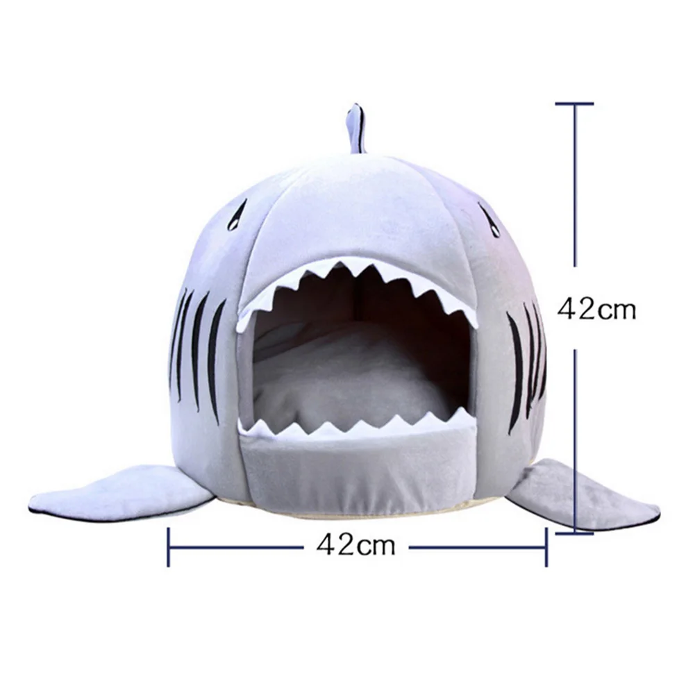 Dozzlor Shark Cat House Bed Basket Pet Sleeping Cats Nest Mat Sleep Bag Small Medium Dog Blanket Lounger For Animal | Дом и сад