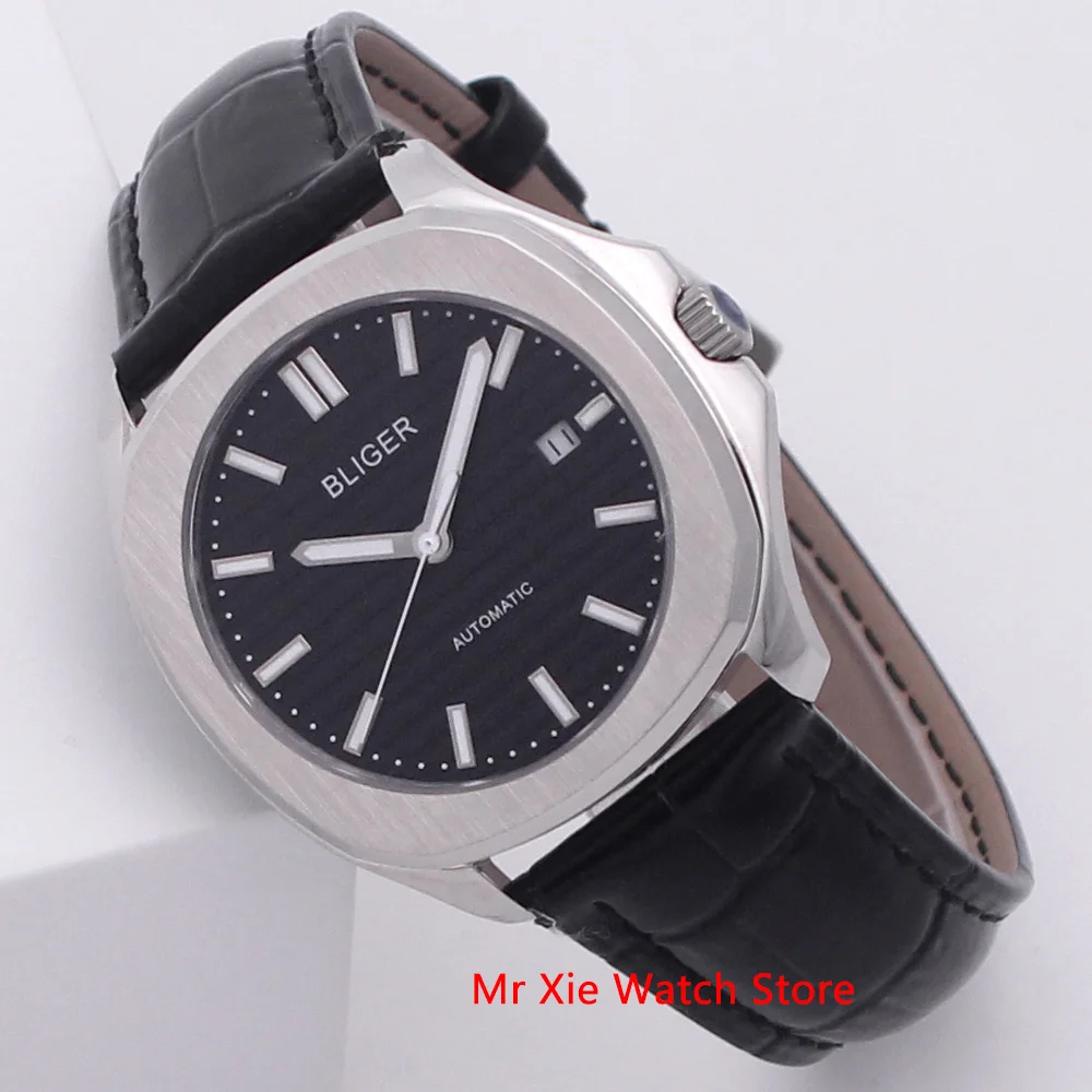 Мужские автоматические механические часы Bliger 40 мм роскошный брендовый ремешок