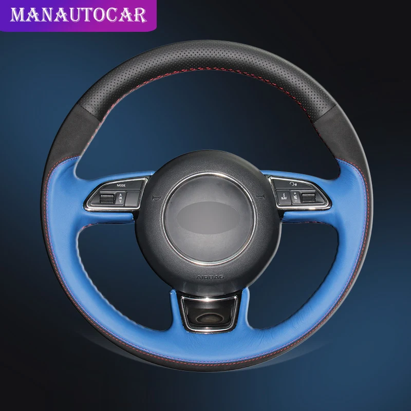 Оплетка на руль автомобиля для Audi A3 A4 A5 A6 A7 Allroad RS 7 2014 2015 S6 S7 2013 2018 S8 чехлы