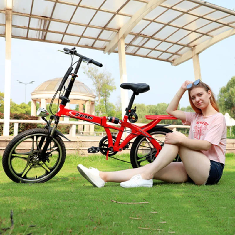 

20 дюймов складной велосипед для мужчин и женщин для взрослых детей студенческий дисковый амортизатор
