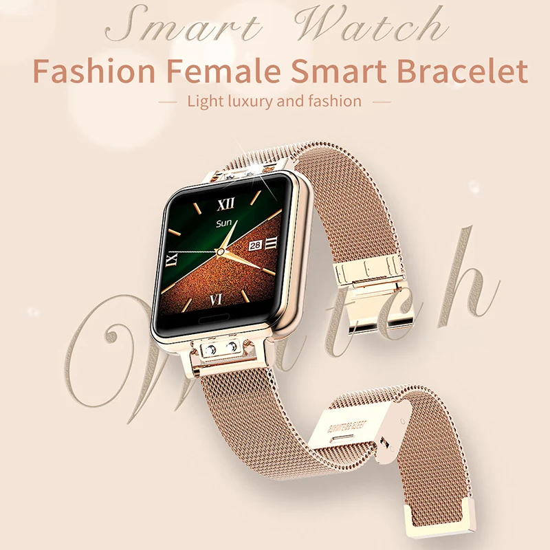 The new female smart watch waterproof heart rate blood pressure sleep monitoring ladies menstrual cycle WeChat reminder K7