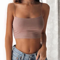 sexy tank top black halter crop tops women summer camis backless camisole fashion casual tube top female sleeveless cropped vest