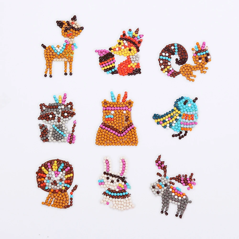 

Алмазная живопись 5D, Набор наклеек, Детские Мультяшные животные, алмазная живопись своими руками, декоративные наклейки, подарки