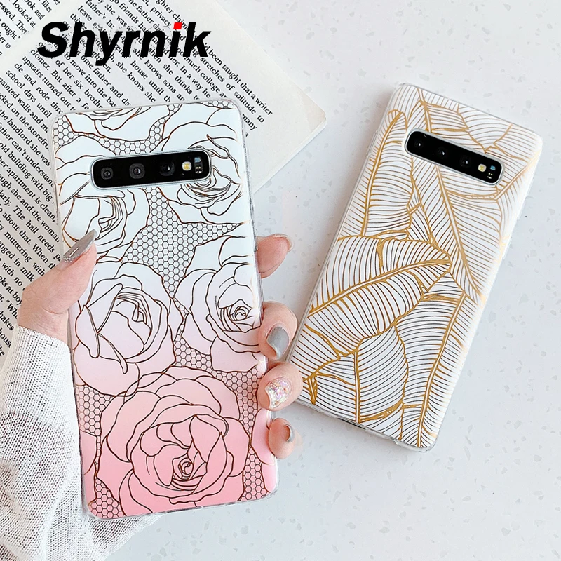 Чехол для Samsung Galaxy A51 A50 A40 A70 S10 Plus Силиконовый ТПУ чехол накладка с рисунком розы