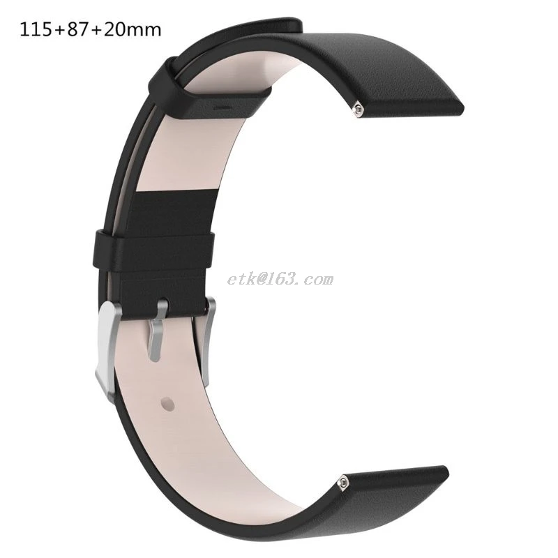 

Durable Genuine Leather Watch Strap Metal Clasp Wristband Replacement for XIaomi MIUI for Watch Bracelet