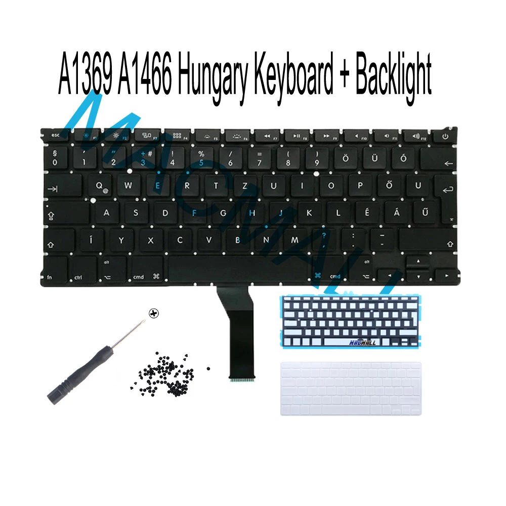 

New For Macbook Air 13" A1369 A1466 2011 Years Hungary Keyboard + Backlight + Keyboard Cover + Screws