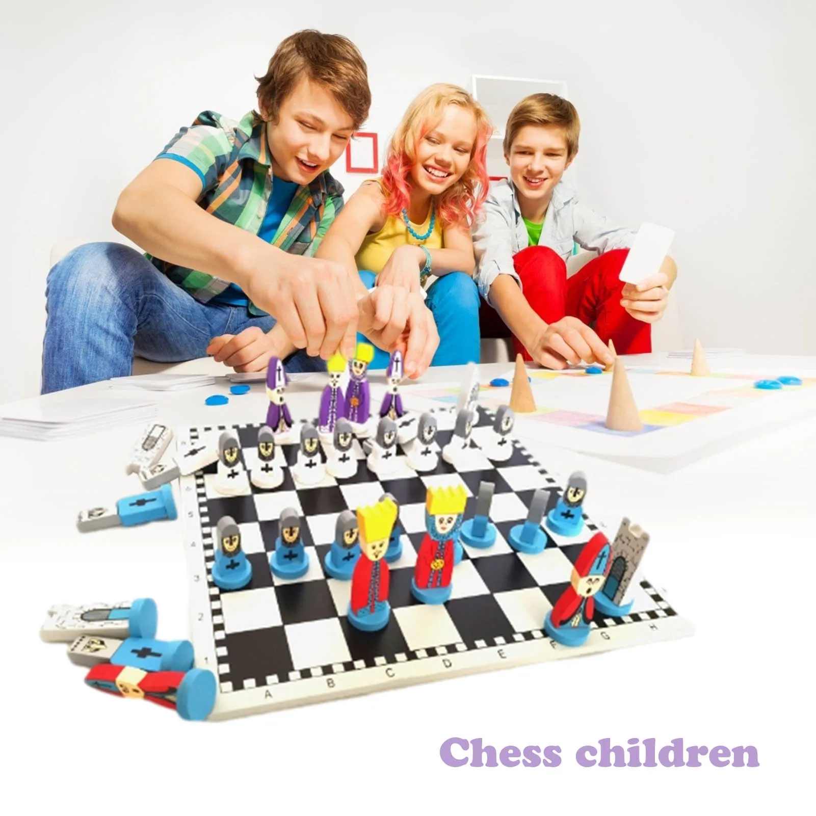 

Kids Wooden Chess Set High Quality Crafted Chess Chess Board And Crafted Chess Pieces Easy Travel Chess Set For big sale