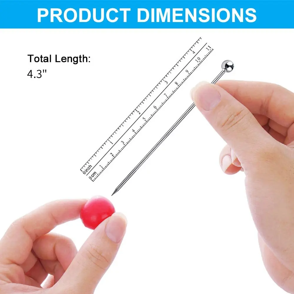 Золотая выпечка коктейльные палочки из нержавеющей стали 20 штук Фруктовые