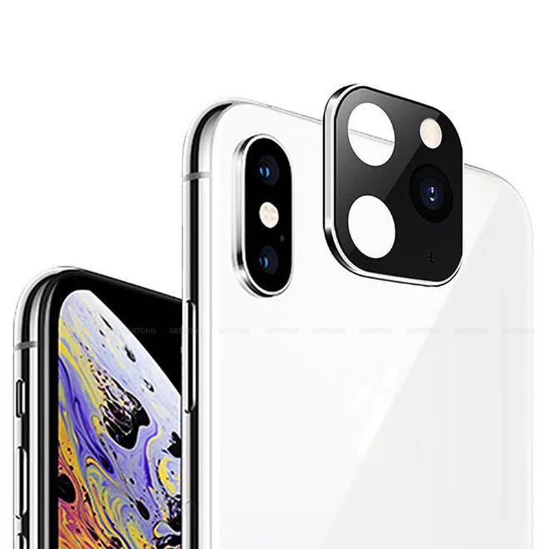 Silver Титановый сплав металлический объектив камеры секундная Замена для iPhone 11 Pro объектив кольцо Крышка для iPhone X XS MAX камера защитная крышка - Цвет: Silver