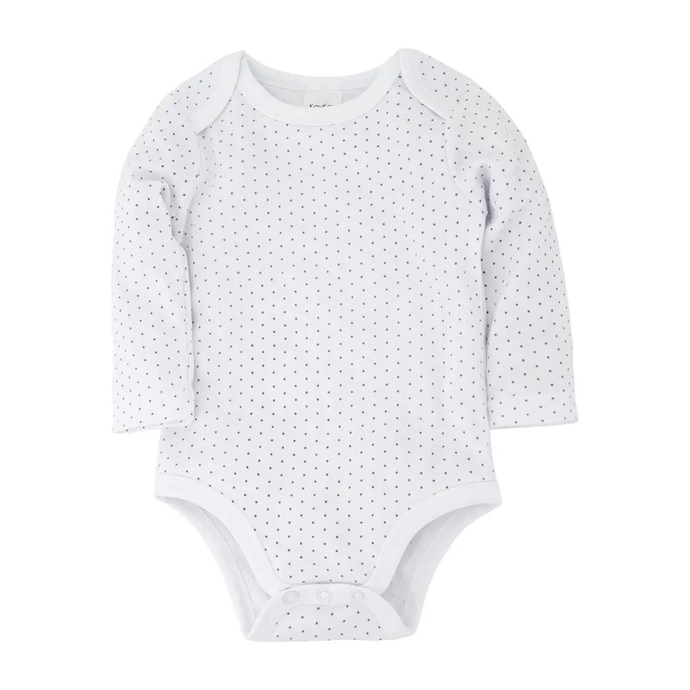 Комбинезон Honeyzone для мальчиков из дышащего хлопка с длинным рукавом серыми