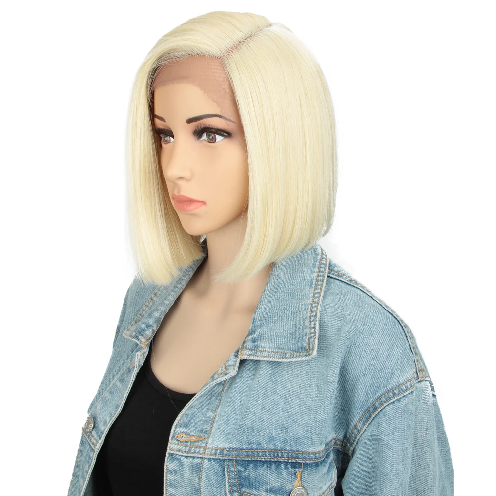Бесплатная быстрая доставка короткий парик блонд боб для женщин синтетические