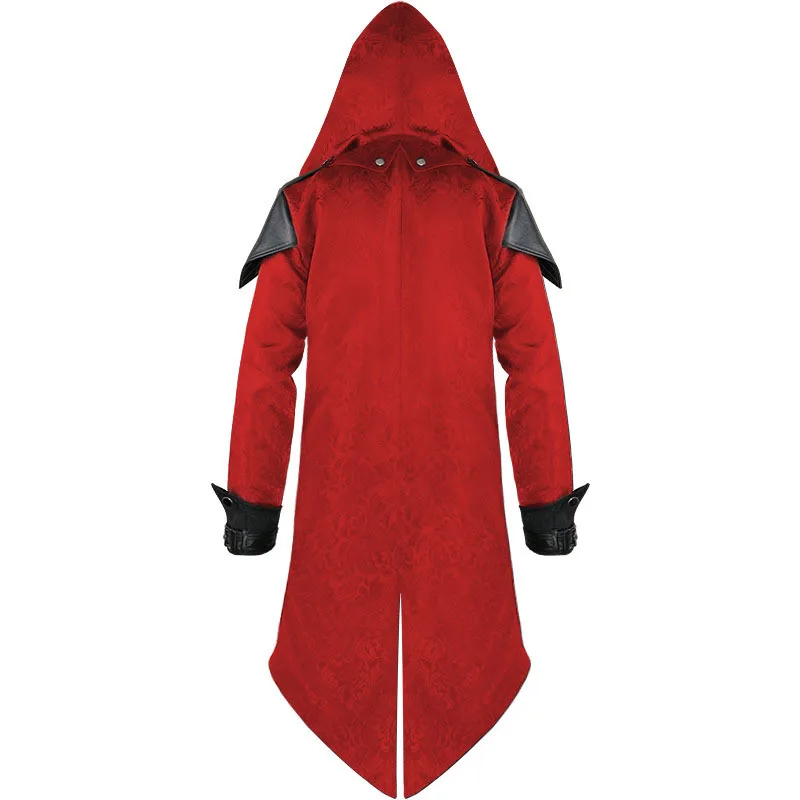 medieval costume men victorian black retro patchwork jacket steampunk trench coat tailcoat jacket gothic overcoat uniform cos free global shipping