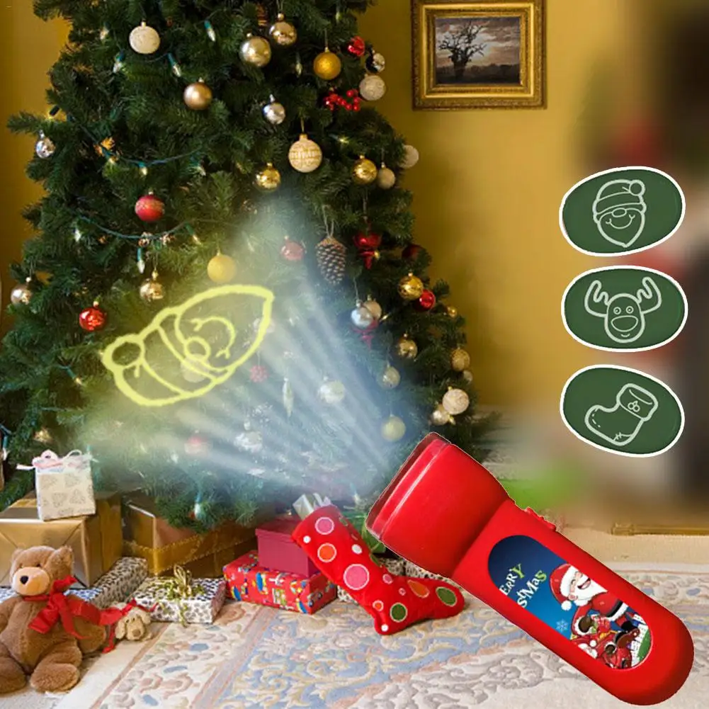 Рождественский детский фонарик слайд проектор игрушка мультяшный Санта Клаус