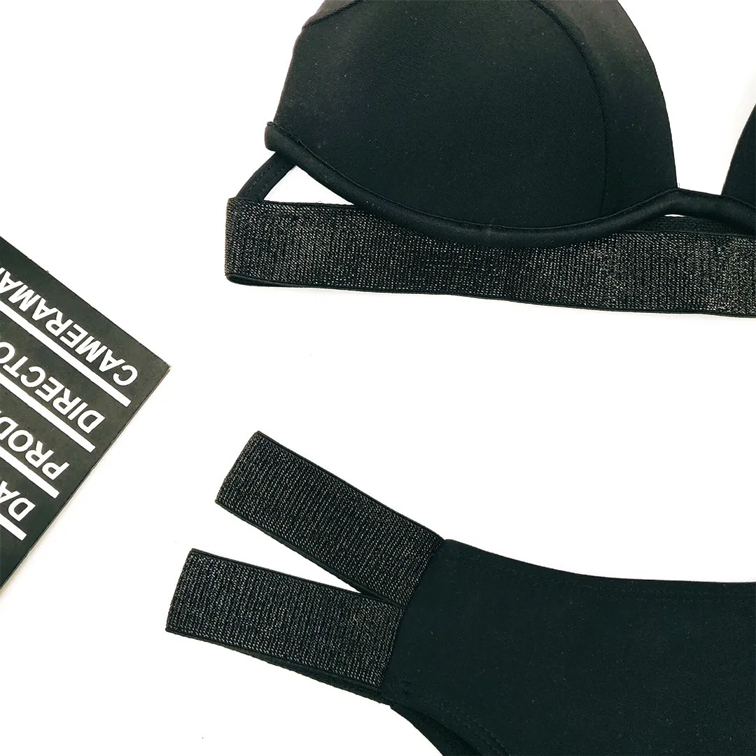 

Women's Sexy Bikini Strap Multi-Rope Solid Color Split Swimsuit Print Tankini Beach Wear Thick Swimsuit Q6