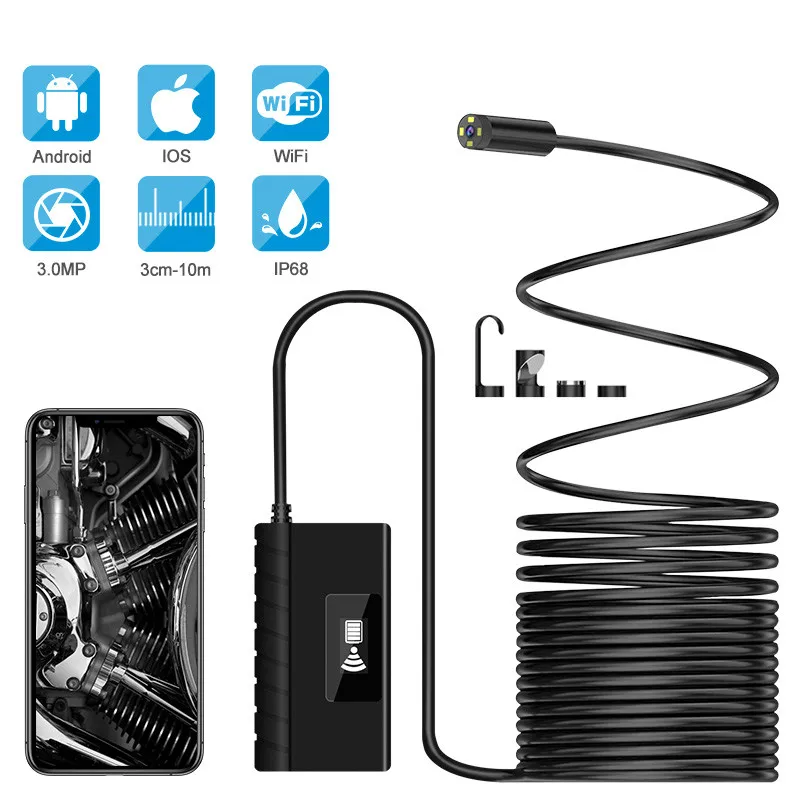 3 0 МП HD Беспроводная эндоскопическая камера с Wi-Fi для осмотра борескопов