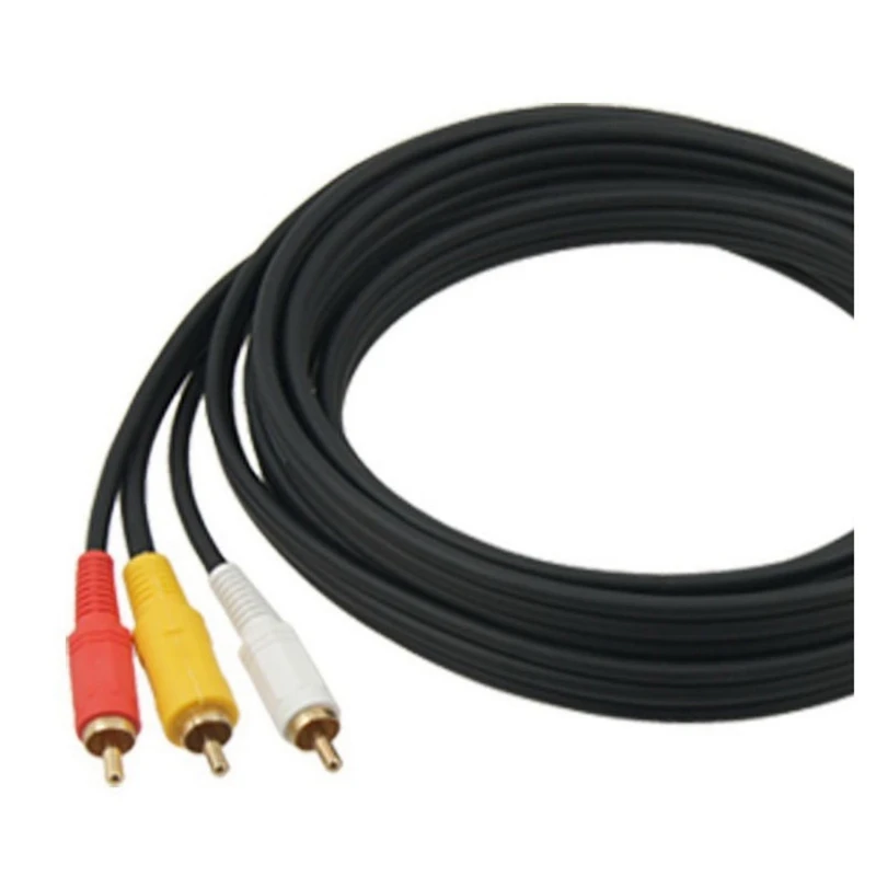 Hot 1Pcs 3 RCA папа M/M o кабель шнур метра и 1 шт. 5 CH декодер SPDIF коаксиальный к DTS