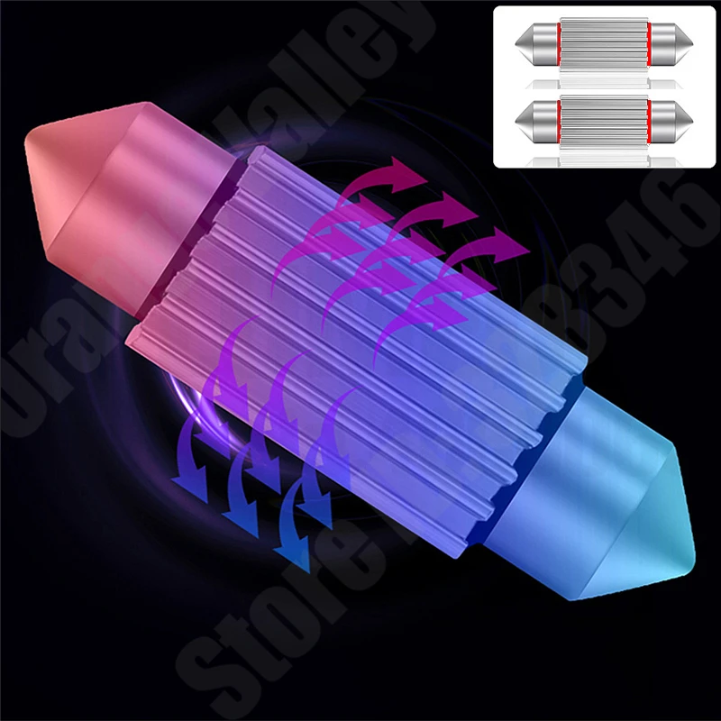 10 шт. гирлянда C5W светодиодная 31 36 39 41 мм C10W Светодиодная лампа 3030 6SMD для чтения
