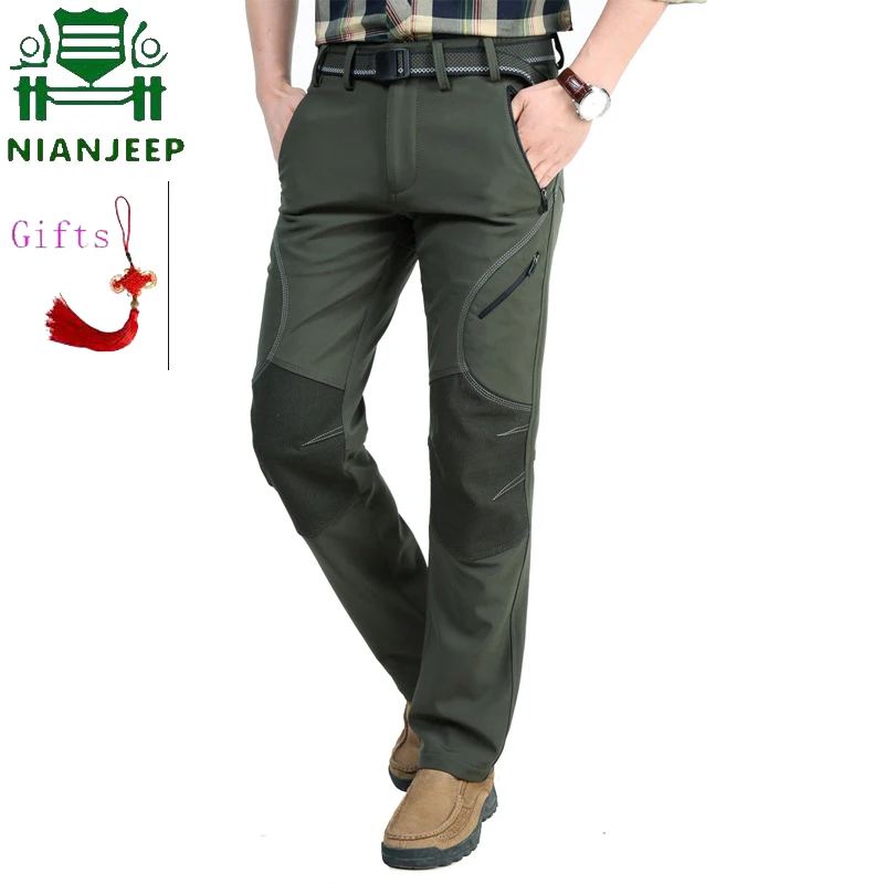 Зимние брюки карго мужские военные армейские зеленые утепленные флисовые прямые