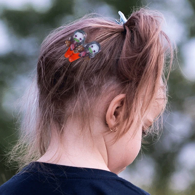 

10 Pairs/Set Anime Demon Slayer Barrettes Kimetsu no Yaiba Hairpins Cute Cartoon Hair Bangs Clips Cosplay Child Girls Headwear