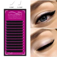 gtgdhny faux mink eyelash extension c d l l individual eyelashes matte black russian volume private label lashes makeup cils