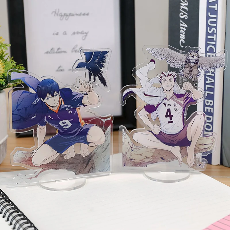 

13cm Anime Haikyuu Figures Desk Plate Models Acrylic Stand Model Toys Action Figures Desk Decor Ornaments