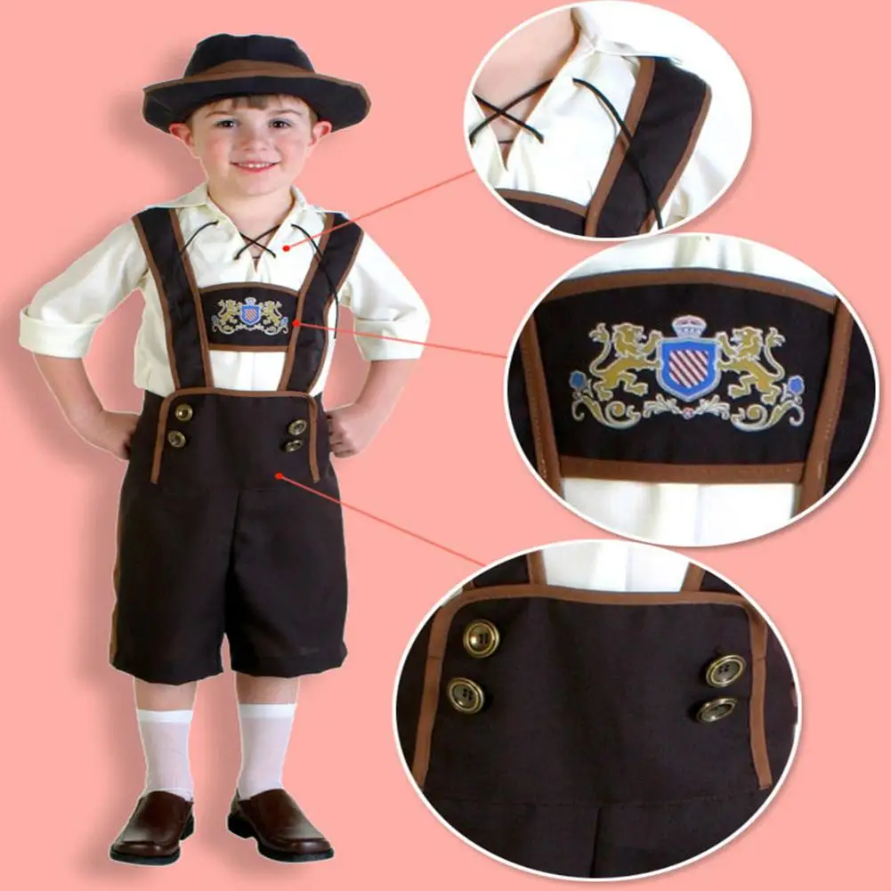 Детская одежда для девочек и мальчиков Модный костюм Октоберфеста официантов