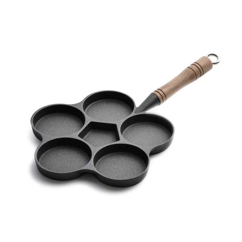 Cast Iron Egg Dumpling Pan Frying Non-stick Mold Uncoated Artifact To Make | Дом и сад