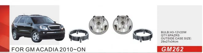 

Qirun fog lamp assembly lights+covers+wires+switch for GMC Acadia 2010~ON