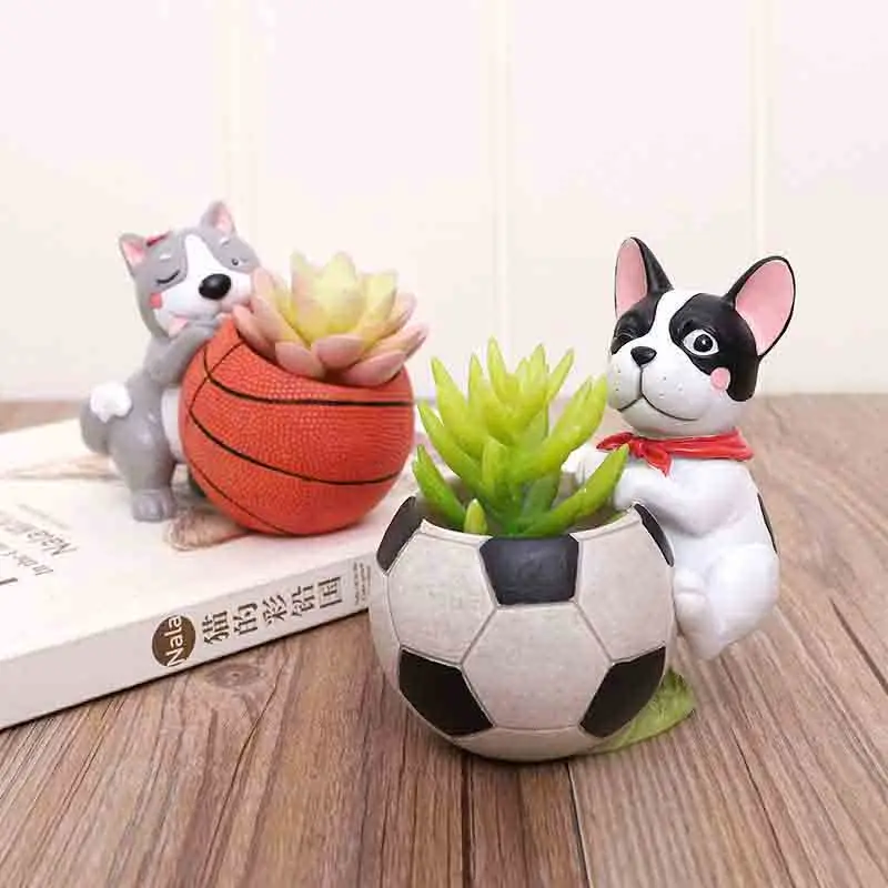 Креативный цветочный горшок мультяшный спортивный для шаров и собак полимерные