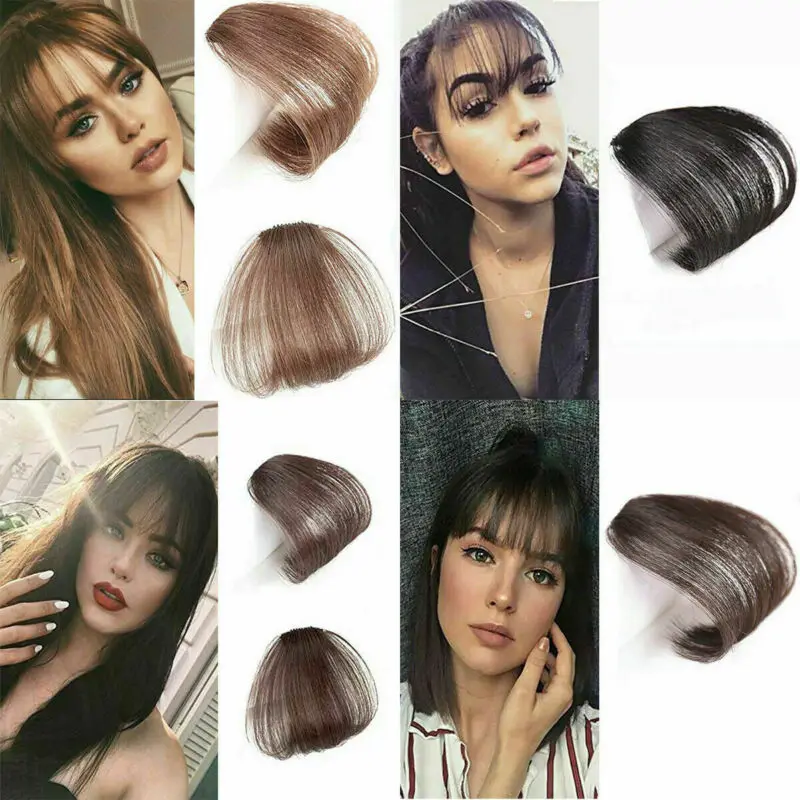 Горячие парики Air челка Remy человеческие волосы для наращивания клип на бахроме передние волосы тонкие аккуратные женские аксессуары для волос 8 цветов