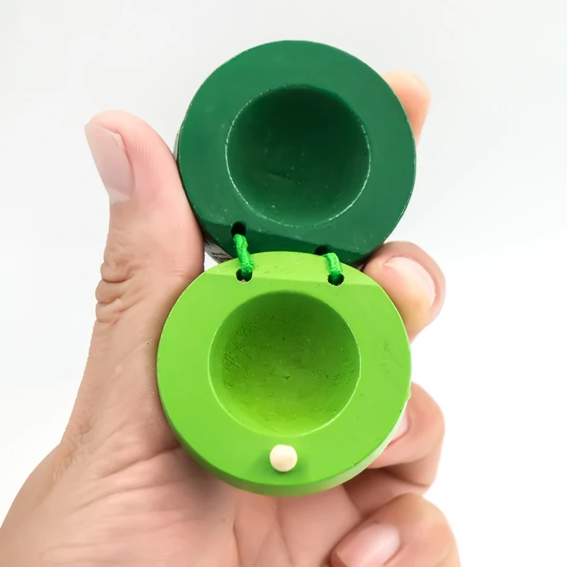 1 шт. Развивающие детские милые деревянные Мультяшные животные кастанеты игрушки