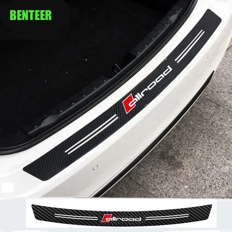 

Carbon Fiber Material Allroad Car Bumper Decals Sticker For Audi A4 A6
