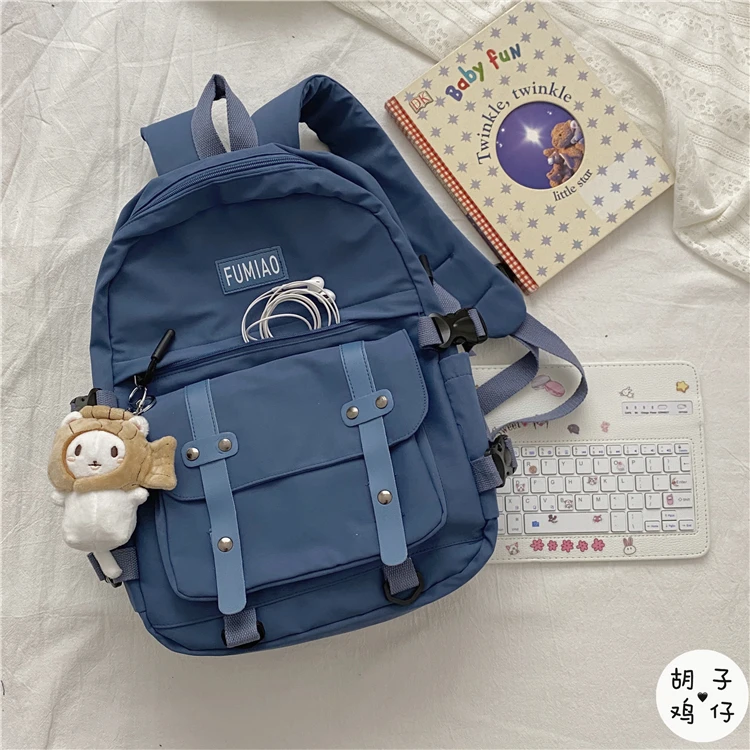 

YJ488 2021 High school student schoolbag female Japanese retro wild backpack large capacity backpack