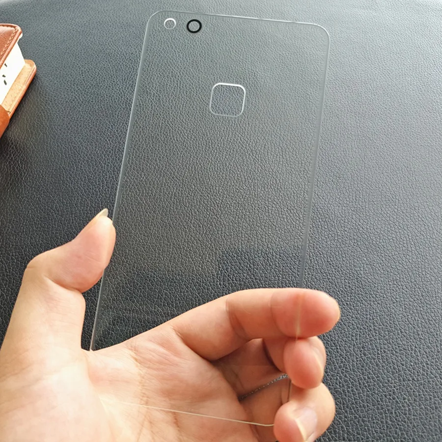 Для huawei P10 Lite, стеклянная крышка, Nova Lite, задняя крышка, чехол для задней двери, для huawei P10 Lite, сменная панель - Цвет: Прозрачный