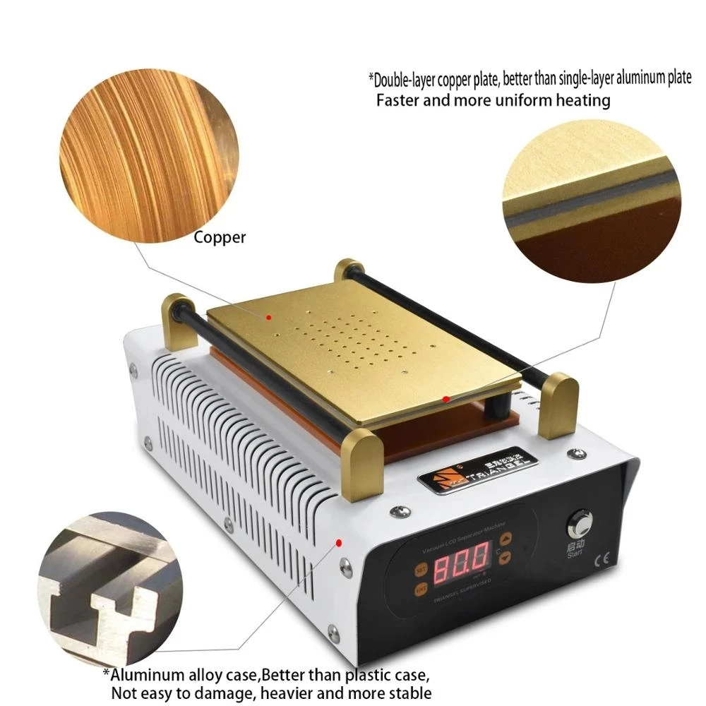 m triangel cp 201 manual lcd separator build in pump vacuum screen repair machine for iphone samsung huawei mobile phone pad free global shipping