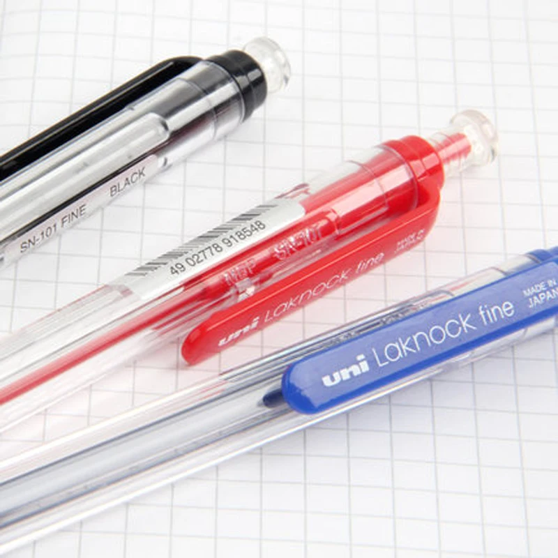 12 шт./лот Mitsubishi Uni SN-101 Выдвижная шариковая ручка 0 7 мм черный/синий/красный цвет