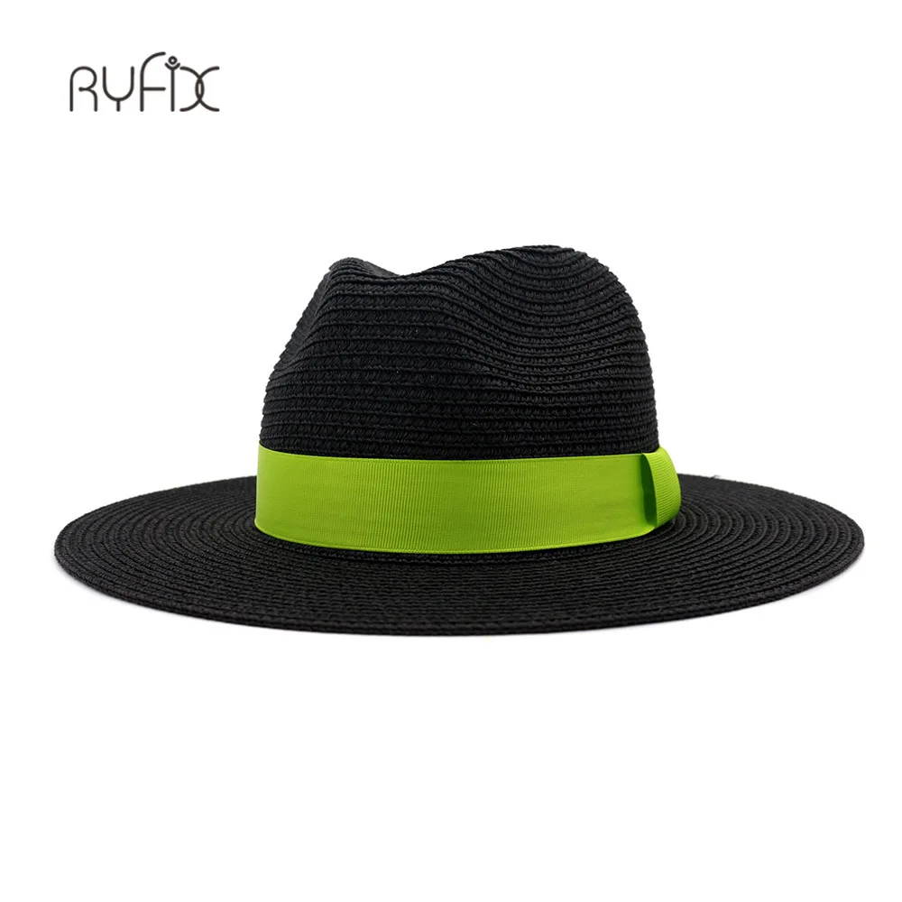 Женская пляжная шляпа с козырьком черного цвета летняя унисекс джазовая