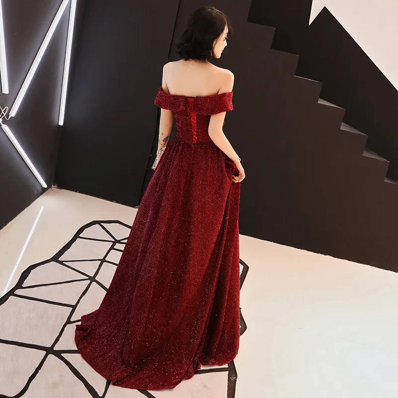 Beauty Emily сексуальное вечернее платье с вырезом лодочкой открытыми плечами