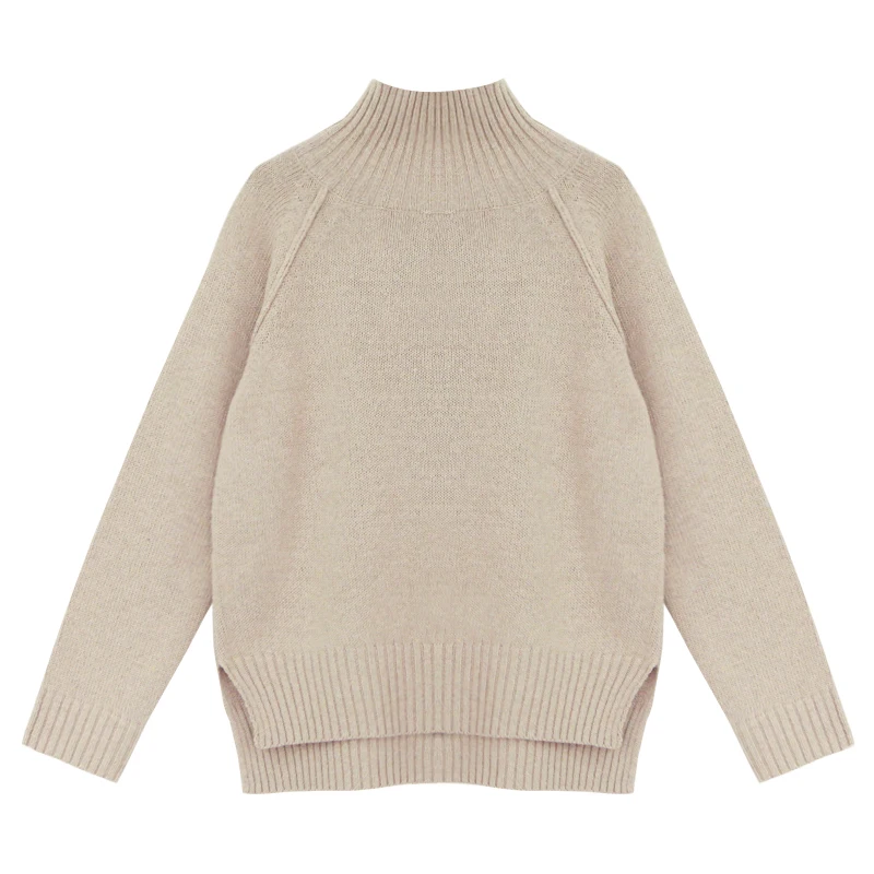 

Retro Woman's Turtleneck Sweater 2021 Autumn Solid Knitted Pullover Female Harajuku Long-Sleeved Basic Sweater Winter Clothing