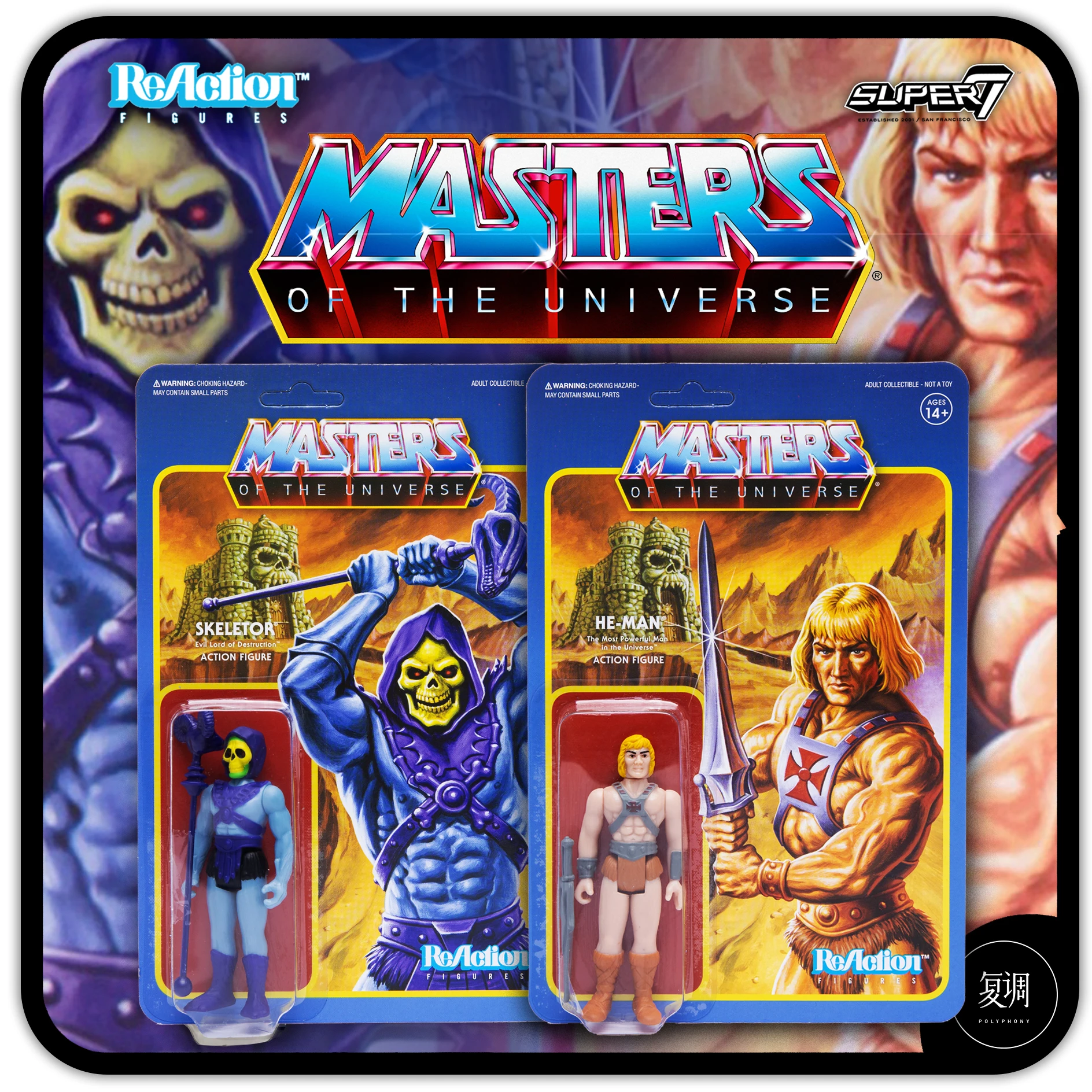 

Heman MOTUs Master of The Universes He-Man Skeletor Vintage Card and Joints Movable Action Figure Model Limited Collection