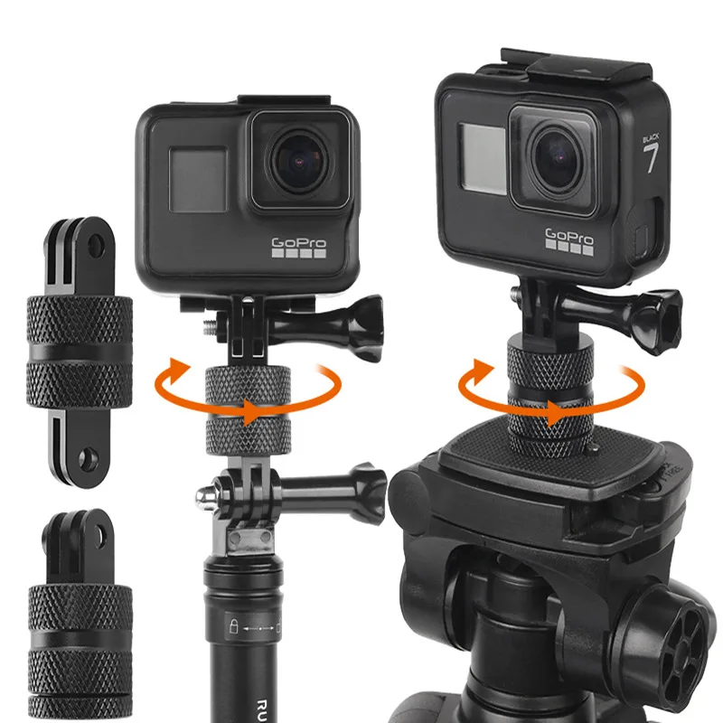 Поворотное крепление на 360 градусов для Gopro Hero 8 7 6 5 Xiaomi Yi адаптер штатива Go Pro Eken Dji