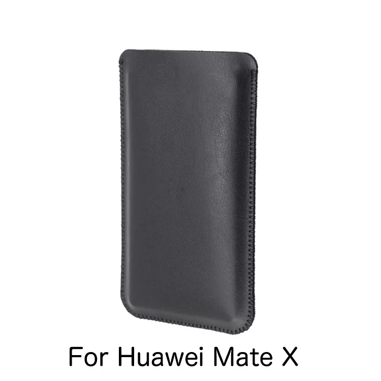 

MateX Universal Fillet holster Phone Straight leather case retro simple style for Huawei Mate X pouch