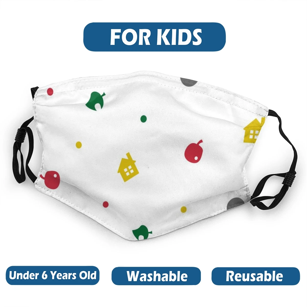 Анимал Кроссинг Детские маски для лиц, переиспользуемые, для мальчиков и девочек, для подростков, для игры в Wild World Slider, защита от тумана и пыли, респиратор.