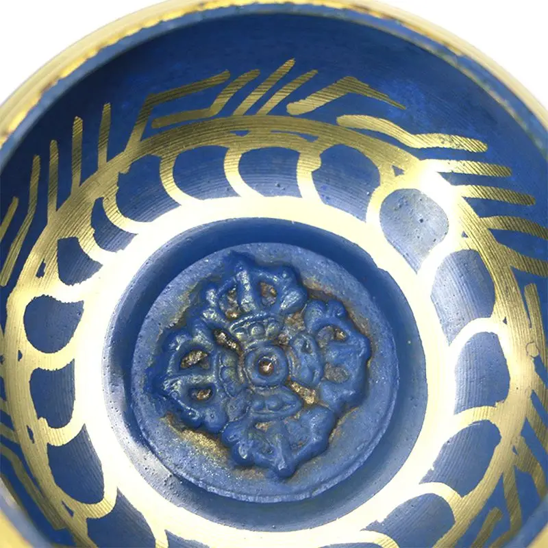 

Blue Copper Buddha Sound Bowl Yoga Tibetan Singing Bowl Religion Belief