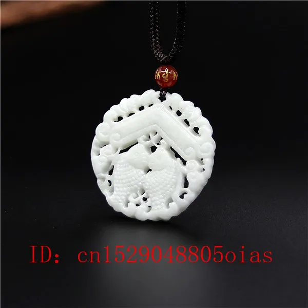 Натуральная белая китайская Нефритовая рыба подвеска ожерелье модное