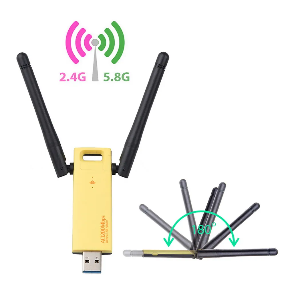 Kebidu мини USB Сетевая карта 1200 Мбит/с Dual Band 2 4 ГГц адаптер WD 4602AC Беспроводной RTL8812 USB3.0